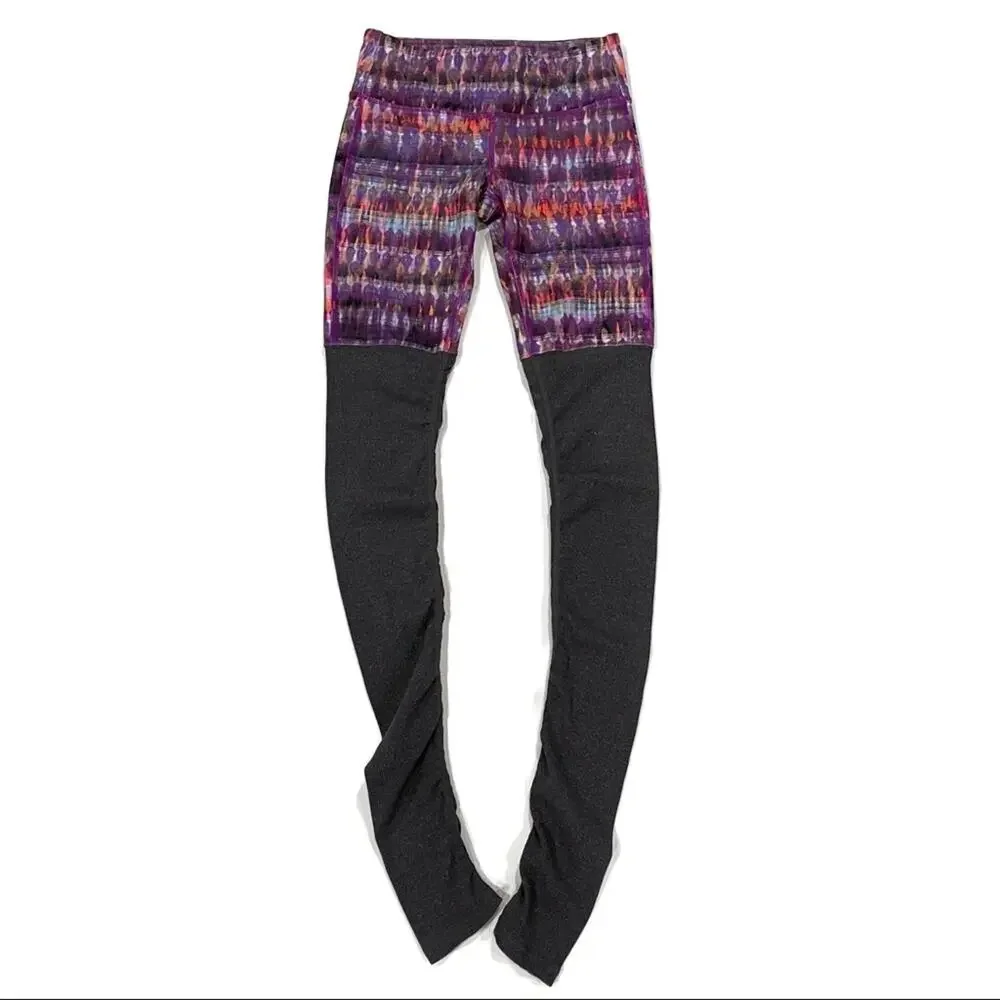 ALO Yoga Bhakti Print Goddess Ribbed Legging Size Small